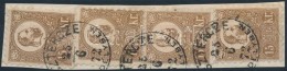 1871 4 Db KÅ‘nyomat 15kr Kivágáson / 4 X Mi 5 On Cutting. Certificate: Orbán - Other & Unclassified