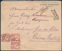 1874 3 X Réznyomat 5kr Ajánlott Levélen / 3 X Mi 10 On Registered Cover 'BUDAPEST' -... - Autres & Non Classés