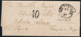 1877 Portós Levél / Unpaid Cover 'RÉV-KOMÁROM' - 'GYÅR' - Pápa - Autres & Non Classés