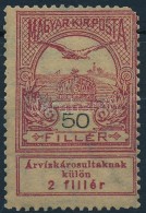 * 1913 Arvíz 50f Kék Alapnyomat Nélkül / Mi 140, Blue Burelage Omitted (sarokhiány... - Otros & Sin Clasificación