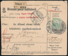 1913 Hivatalos Posta Szállítólevél 60f Bérmentesítéssel / ... - Otros & Sin Clasificación