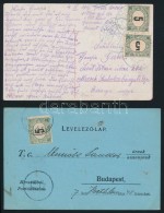 1914-1918 4 Db Küldemény Zöldportóval / 4 Covers With  Postage Due Stamps - Otros & Sin Clasificación