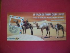 Carte Postale La Poste édit. Dromadaires Salon Du Timbre Et De L'écrit Parc Floral Paris 17 Au 25 Juin 2006 TB - Chevaux