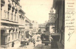 T2 Brassó, Kronstadt, Brasov; Hirscher Utca, Carl Dendorfer és Korner üzlete / Hirschergasse /... - Non Classés