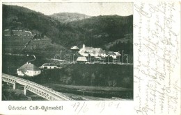 T2/T3 Csíkgyimes, Látkép Híddal / Panorama View With Bridge (EK) - Non Classés