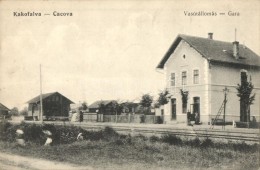 T1/T2 Kákófalva, Cacova, Gradinari; Vasútállomás / Gara / Railway Station - Non Classés