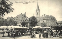 T1/T2 Nagyszeben, Hermannstadt, Sibiu; Kis Körút, Piac / Kleiner Ring. Verlag Von Georg Meyer / Square,... - Non Classés