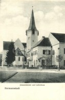 ** T1/T2 Nagyszeben, Hermannstadt, Sibiu; Johannis Templom, Luther Ház. Jos. Drotleff / Johanniskirche,... - Sin Clasificación