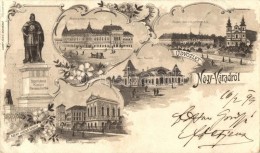 * T3 1899 Nagyvárad, Oradea; Kereskedelmi Csarnok, Szent László Szobor, Premontrei... - Non Classés