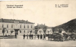 T2/T3 Orsova, M. Kir. ErdÅ‘hivatal Lovashintókkal / K. Ung. Forstamt / Forestry Office, Horse Carts (Rb) - Non Classés