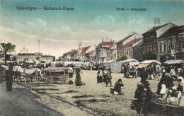 ** T2/T3 Szászrégen, Reghin; FÅ‘ Tér, Piac / Main Square, Market (EK) - Sin Clasificación