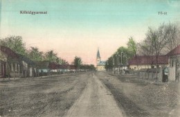 T2 KÅ‘hídgyarmat, Kamenné Darmoty; FÅ‘ út Templommal / Main Street With Church - Unclassified