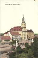 T2 Somorja, Somorin, Samoryn; Utcakép A Templommal, Szentháromság Szobor. M. Kranzinger... - Unclassified