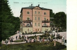 T2 Szliács, Sliac; Hungária Szálloda, Aranyozott Ablakok / Hotel With Golden Decorated Windows - Unclassified