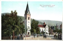 ** T2/T3 Trencsénteplic-fürdÅ‘, Bad Trencianske Teplice; Templom Tér / Kirchenplatz / Church,... - Sin Clasificación