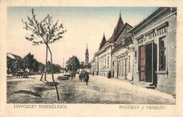 T2/T3 Verebély, Vráble; Utcakép A Városi VendéglÅ‘vel / Street View With The... - Non Classés