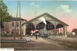 ** T2/T3 Sziszek, Sisak; Kolodvor. S. Jünkera / Bahnhof / Railway Station With Locomotive (fl) - Non Classés