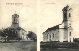 T2 Bocsár, Bocar; Római Katolikus és Szerb Templom / Roman Catholic And Serbian Churches - Non Classés