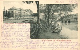 T2 1899 Nagybecskerek, Zrenjanin; Béga Part, Polgári Iskola és Pénzügyi Palota.... - Non Classés