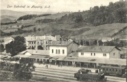 ** T1/T2 Aspang, Bahnhof. A. Pelnitschar / Railway Station With Trains - Sin Clasificación