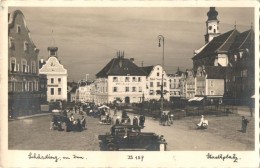 T2 Schärding, Stadtplatz, Sparkasse, Post Und Telegrafenamt, Tabak-Hauptverlag / Square, Savings Bank, Post... - Unclassified