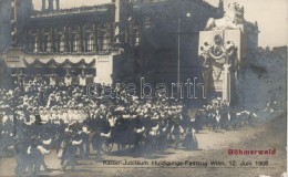 ** T1 1908 Vienna, Wien; Kaiser-Jubilaum Huldigungs Festzug / Emperor Franz Joseph's Anniversary Parade - Non Classés