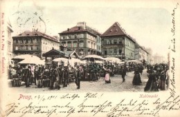T2/T3 Praha, Prag; Kohlmarkt / Market. Handcolorit Nro. 130. (EK) - Non Classés