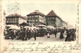 T2/T3 Praha, Prag; Kohlmarkt / Market. Handcolorit Nro. 130. (EK) - Unclassified