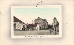T2 Vysoké Veselí, Novo Bydzovská Ulice, Strizni Obchod / Street View With Josef Pacovsky's... - Non Classés
