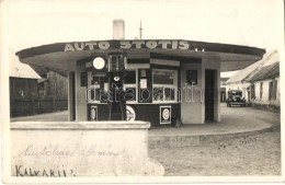 * T2 1933 Kalvarija, Auto Stotis / Autobus Stop With Gas Station, I. Mirliho Photo - Non Classés