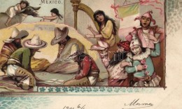 * T2 Mexico. Nationalitäten-Postkarte Serie 50 Dess. No. 12. Art Nouveau Litho - Non Classés