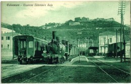 ** T2 Catanzaro, Stazione Catanzaro Sala. Cart. V. Asturi E Figli / Bahnhof / Railway Station With Locomotive - Non Classés