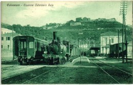 ** T2 Catanzaro, Stazione Catanzaro Sala. Cart. V. Asturi E Figli / Bahnhof / Railway Station With Locomotive - Unclassified