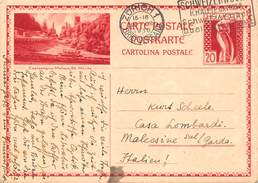 Ganzsachen Bildpostkarte Castasegna Postauto - Castasegna