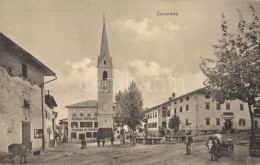 ** T2/T3 Cavareno (Südtirol), Scuola Popolare, Magazzino Pompieri /  Street View With School And Shop (fl) - Non Classés