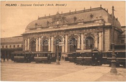 ** T2 Milano, Milan; Stazione Centrale (Arch. Boucot), Chinina-Migone / Railway Station With Trams - Unclassified