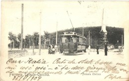 T2/T3 Trieste, Ferrovia Trieste-Opicina, Fermata Obelisco / Tramway Station With Tram  Nr. 2. (EK) - Non Classés