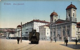 ** T1/T2 Trieste, Riva Garciotti. Milan Mandich / Street View With Urban Railway, Tram - Non Classés