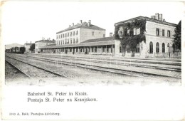 ** T2/T3 Sveti Petar Na Krasu, St Peter In Krain; Bahnhof / Postaja / Railway Station. A. Bolé (EK) - Non Classés