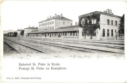 ** T2/T3 Sveti Petar Na Krasu, St Peter In Krain; Bahnhof / Postaja / Railway Station. A. Bolé (EK) - Unclassified