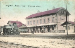 T2/T3 Boryslav-Tustanovychi, Boryslaw-Tustanowice; Dworzec Kolejowy / Railway Station / Bahnhof + K.u.K.... - Non Classés
