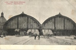 T4 Lviv, Lwów, Lemberg; Hale Dwoca Kolejowego / Bahnhofperron / Railway Station (pinholes) - Non Classés