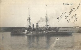 T2/T3 1926 HMS Exmouth Duncan-class Pre-dreadnought Battleship Of The Royal Navy In The Port Of Vigo, Photo - Unclassified