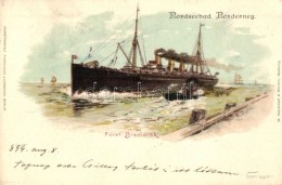 T2 1899 Nordseebad Norderney. SMS Gäa/Gaea (ex SS Fürst Bismarck) Austro-Hungarian Navy Depot Ship For... - Sin Clasificación