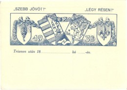 ** T2/T3 1938 Szebb JövÅ‘t! Légy Résen! Trianon Után. Irredenta Képeslap... - Non Classés