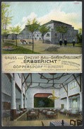 A3434 - Alte Ansichtskarte - Göppersdorf  Bei Burgstädt - Gasthof Gaststätte Erbgericht Ballhaus -  Gel 1907 - Burgstaedt