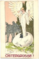 ** T2 Ostergrüsse! Friede / WWI Military Easter Greeting Art Postcard, Litho S: E. Kutzer - Sin Clasificación