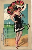 * T2 Bathing Beauty; Italian Art Deco Ballerini & Fratini (with Hungarian Commercial Stamping) S: Chiostri - Unclassified