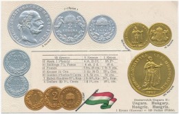 ** T2/T3 Österreich-Ungarn II. / Austro-Hungarian Set Of Coins, Golden And Silver Emb. Litho (EK) - Non Classés