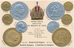 ** T1 Österreich-Ungarn. Jubiläums-Münzen / Austro-Hungarian Jubilee Set Of Coins With Crone, Golden... - Non Classés